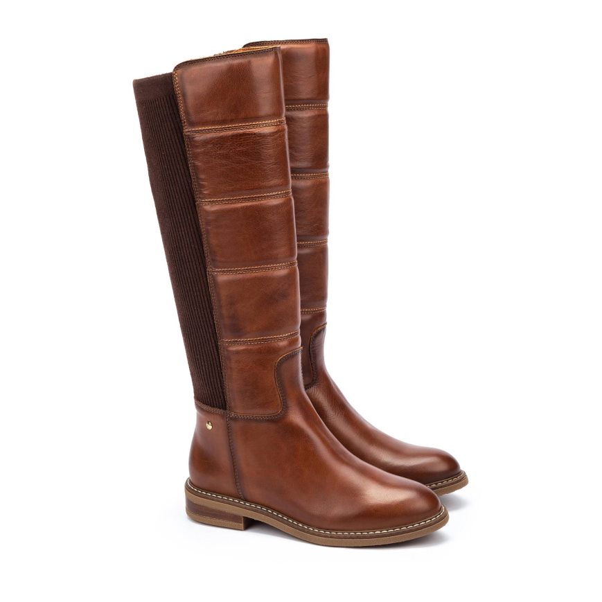 Women's Pikolinos ALDAYA Knee-high Boots Brown | NZ S912QA0